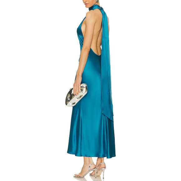 Lee Dresses & Skirts - Sau Lee Satin Blue Penella Gown Size 8